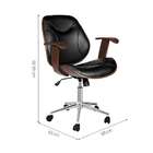 Cadeira De Escritório Diretor Giratória Antonella Preta