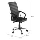 Cadeira De Escritório Diretor Giratória Assen Preta