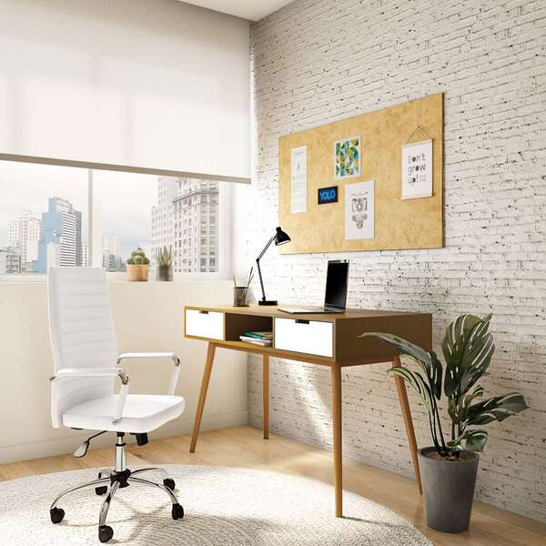 Cadeira De Escritório Diretor Giratória Beyond Branca