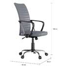 Cadeira De Escritório Diretor Giratória Calgary Cinza