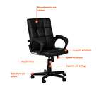 Cadeira De Escritório Diretor Giratória Charles Preta