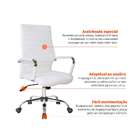 Cadeira De Escritório Diretor Giratória Cleaner Branca