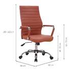 Cadeira De Escritório Diretor Giratória Cleaner Marrom