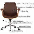 Cadeira De Escritório Diretor Giratória Com Regulagem De Altu