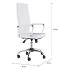 Cadeira De Escritório Diretor Giratória Free Branca