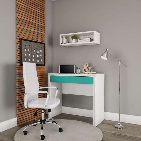 Cadeira De Escritório Diretor Giratória Move Branca