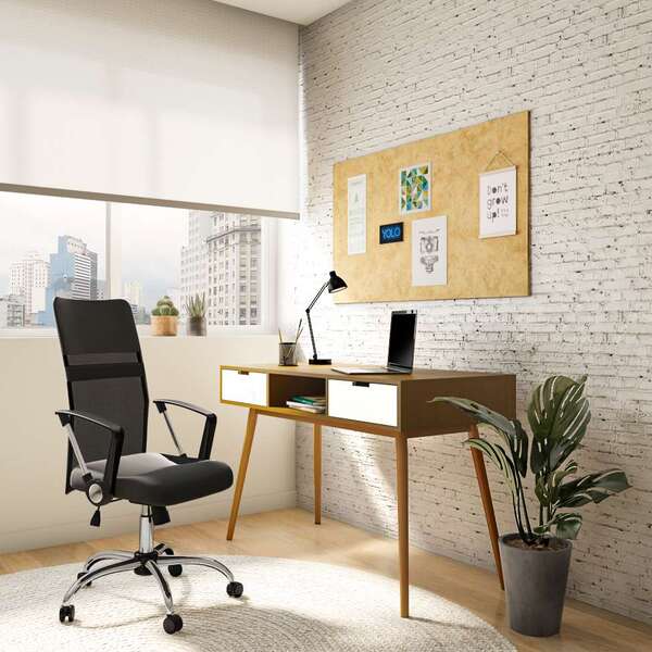 Cadeira De Escritório Diretor Giratória Wrigley Com Braços Pr