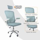 Cadeira De Escritório Diretor Oficial Vegas Com Apoio - Azul