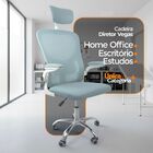 Cadeira De Escritório Diretor Oficial Vegas Com Apoio - Azul