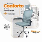 Cadeira De Escritório Diretor Oficial Vegas Com Apoio - Azul