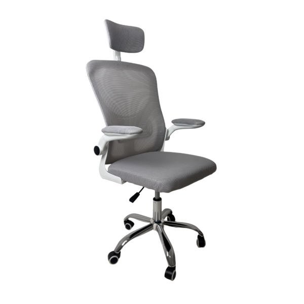 Cadeira De Escritório Diretor Oficial Vegas Com Apoio - Cinza