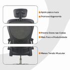 Cadeira De Escritório Diretor Oficial Vegas Com Apoio - Preto