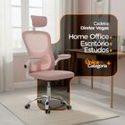 Cadeira De Escritório Diretor Oficial Vegas Com Apoio - Rosa