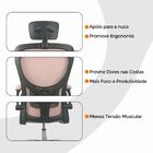 Cadeira De Escritório Diretor Oficial Vegas Com Apoio - Rosa