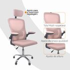 Cadeira De Escritório Diretor Oficial Vegas Com Apoio - Rosa