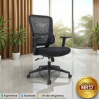 Cadeira De Escritório Diretor Titan - Preta - 4 Cadeiras