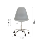 Cadeira De Escritório Eames Giratória Rodízio Cinza