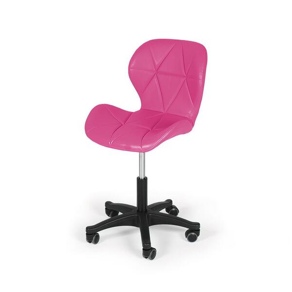 Cadeira De Escritório Eiffel Slim Base Giratória Preta - Rosa
