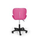 Cadeira De Escritório Eiffel Slim Base Giratória Preta - Rosa