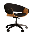 Cadeira De Escritório Elements Hanna Bouclé Preto