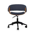 Cadeira De Escritório Elements Hanna Linho Azul Petróleo