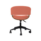 Cadeira De Escritório Elements Hanna Linho Laranja Retro