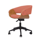 Cadeira De Escritório Elements Hanna Linho Laranja Retro