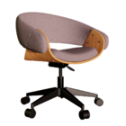 Cadeira De Escritório Elements Hanna Linho Rosa Milkshake