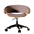 Cadeira De Escritório Elements Hanna Linho Rosa Milkshake