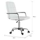 Cadeira De Escritório Escritor Giratória Fitz Branca