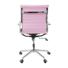 Cadeira De Escritório Esteirinha Diretor Rosa Em Couro Sintét