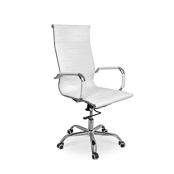 Cadeira De Escritório Esteirinha Giratória Com Relax Branca