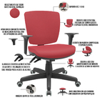 Cadeira De Escritório Executiva Office Base Giratória Preto B