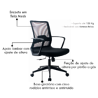 Cadeira De Escritório Executiva Preta Toronto Conforsit 4976