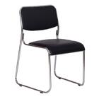 Cadeira De Escritório Fixa Cromada Dakar - Cor Preto - 31100