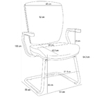 Cadeira De Escritório Fixa Executiva Office Preto Slim Alta F