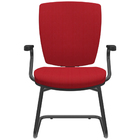 Cadeira De Escritório Fixa Executiva Office Preto Slim Alta F