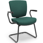 Cadeira De Escritório Fixa Executiva Office Preto Slim Baixa