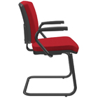 Cadeira De Escritório Fixa Executiva Office Preto Slim Baixa