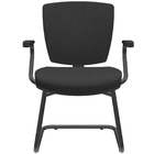 Cadeira De Escritório Fixa Executiva Office Preto Slim Baixa