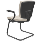 Cadeira De Escritório Fixa Executiva Office Preto Slim Baixa