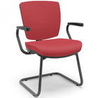 Cadeira De Escritório Fixa Executiva Office Preto Slim Baixa