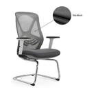 Cadeira De Escritório Fixa Tela Veneza - Cor Cinza