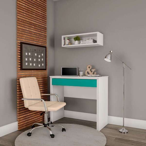 Cadeira De Escritório Gabinete Giratória Fitz Bege