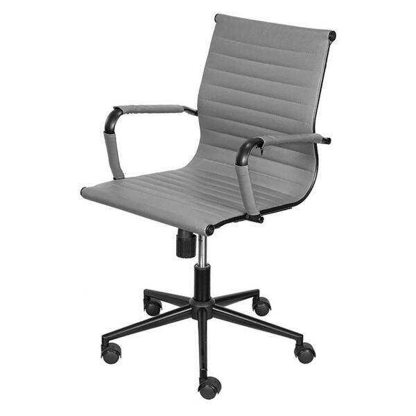Cadeira De Escritório Giratória Baixa Esteirinha Aço Preto Po