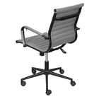 Cadeira De Escritório Giratória Baixa Esteirinha Aço Preto Po