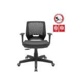 Cadeira De Escritório Giratória Beezi Braço Regulável Encosto