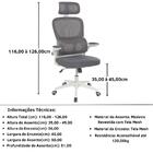 Cadeira De Escritório Giratória Executiva Viena Com Regulagem