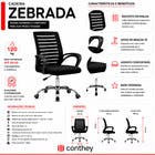 Cadeira de Escritrio Giratria Office Zebrada Preta