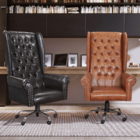 Cadeira De Escritório Giratória Presidente Chesterfield Via E